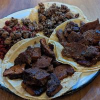Chicharron, campechano, asada, arrachera at La Ambivalencia Taquería in Guadalajara