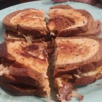 Vegan ruben at The Vegan Cheese Lady Cafe in Lafayette