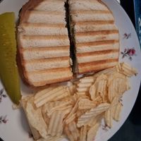 Pesto panini at The Vegan Cheese Lady Cafe in Lafayette