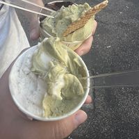 Chocolate, pistachio, almond  at Gelarmony - Marcantonio Colonna in Rome