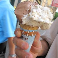gianduia and almond 2.50€

decent ice cream, at least it tastes like having no artificial aromas at Gelarmony - Marcantonio Colonna in Rome