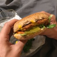 “Chicken burger” at Govinda's in Philadelphia