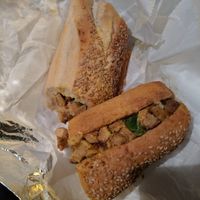 Vegan chicken cheesesteak at Govinda's in Philadelphia