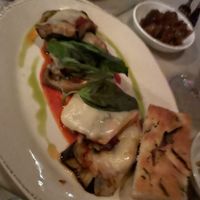 Eggplant parmigiana with focaccia   at Cori Pastificio Trattoria in San Diego