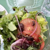Greek salad minus feta  at Nicos Sicilia Pizza in Half Moon Bay