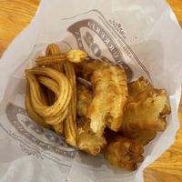 Churros y porras !  at Chocolateria 1902 in Madrid