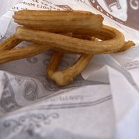Churros  at Chocolateria 1902 in Madrid