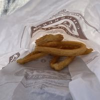 Churros   at Chocolateria 1902 in Madrid