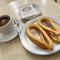   at Chocolateria 1902 in Madrid