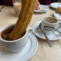 Porras con Chocolate at Chocolateria 1902 in Madrid