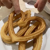 Vegan churros  at Chocolateria 1902 in Madrid
