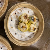 Vegan mushrooms siu mai  at Veggie Kingdom 緻素坊 in Kowloon