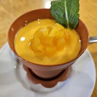 Delicious mango pudding at Veggie Kingdom 緻素坊 in Kowloon