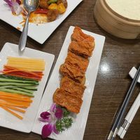 Mock duck pancakes   at Veggie Kingdom 緻素坊 in Kowloon