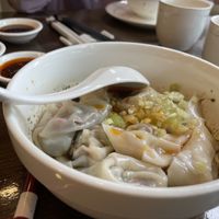 Dumplings in hot and spicy sauce   at Veggie Kingdom 緻素坊 in Kowloon