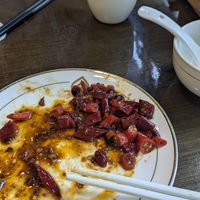 Spicy Sichuan chilis! at Veggie Kingdom 緻素坊 in Kowloon