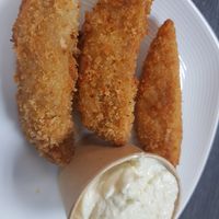 Vegan chicken fingers and aioli dip at The Dirty Vegans - Pop Up in Bristol