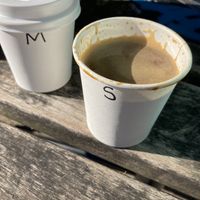 Macchiato with soy and macadamia  at Grindcore House in Philadelphia