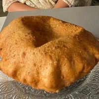 vegan fried pizza at Isabella De Cham in Naples