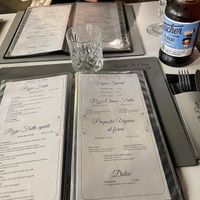 inside menu at Isabella De Cham in Naples