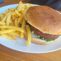 Vegan Burger at Kaupfjelagid The Old General Store in Breiddalsvik