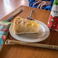 Vegan apple cake and some vegan snacks at Kaupfjelagid The Old General Store in Breiddalsvik