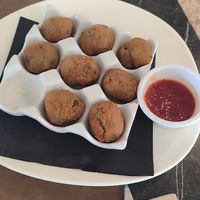 Croquetas vegetales at La Genuina in Nigran