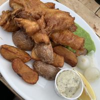 Vegan fish & chips!   at Biddy Mulligans in Edinburgh