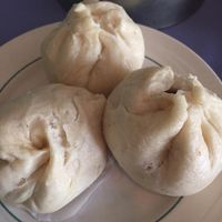 pork bun at New Harmony Vegetarian Restaurant in Philadelphia