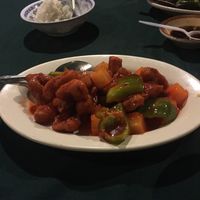 Sweet and sour pork vegan  at New Harmony Vegetarian Restaurant in Philadelphia