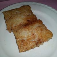 Pan Fried Turnip Cake - great at New Harmony Vegetarian Restaurant in Philadelphia