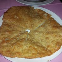 Spinach Pancake - fresh but a bit too greasy and not enough spinach at New Harmony Vegetarian Restaurant in Philadelphia