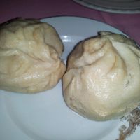 Steamed Roast Pork Buns - homemade very good  at New Harmony Vegetarian Restaurant in Philadelphia