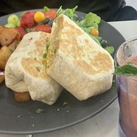 Bkfst burrito & smoothie   at Gaia & Loki in Jersey City