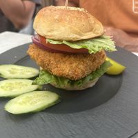 Fried chkn sandwich at Gaia & Loki in Jersey City