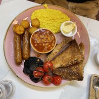 Full vegan English breakfast  at Organico Juice Bar & Eatery in Liverpool
