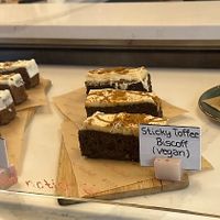 Some vegan cakes   at Organico Juice Bar & Eatery in Liverpool