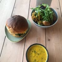 Vegan lunch buffet  at Milgi in Cardiff