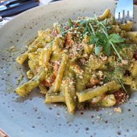 Cruz's vegan pasta at Surfside in Sliema