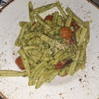 Vegan pesto pasta at Surfside in Sliema