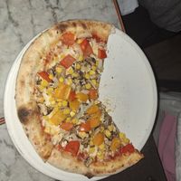 Vegan pizza at Surfside in Sliema