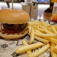 Burger with fries at Surfside in Sliema