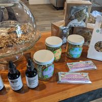 Raw treats and local coffee with housemade nut milk at Vyana Cafe in Pottstown