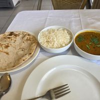 Chapati, rice, mushroom matar. at Heera in Epernay