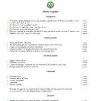 Vegan menu at Osteria del Lago in Bagnoregio
