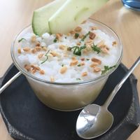 Tapioca pudding with apple purée at Casa Âncora in Sao Roque Do Pico