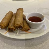 Veg spring rolls  at East in Llandudno