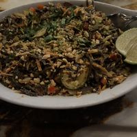 Vegan Soba Noodles (hidden under the yummy tofu and veggie topping)  at Café Benelux in Milwaukee