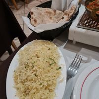 Garlic rice and tandoori roti at Spice Lounge in Albufeira