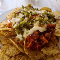 Vegan cheese on the nachos at The Harbour House Cafe in Whitianga